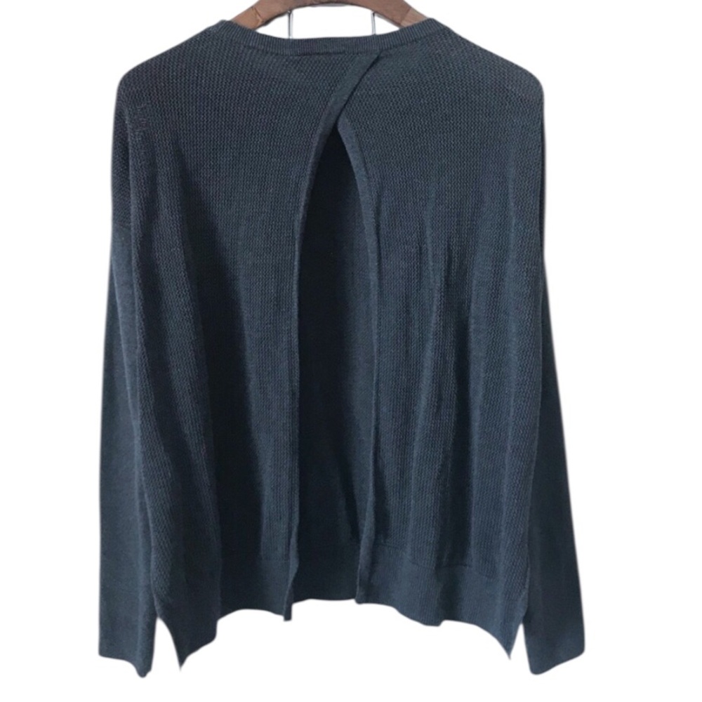 Sweaty Betty Amity Knit Jumper Charcoal Women's Crew Neck Sweater M A1 - Picture 4 of 10